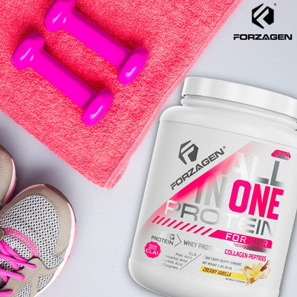 Forzagen All in One Protein for Her, Protein Powder for Women with Collagen Peptides
