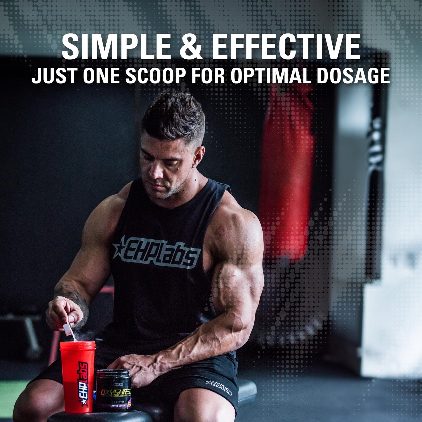 EHP Labs OxyShred Hardcore Thermogenic Shredder - Pre Workout Powder with L Glutamine