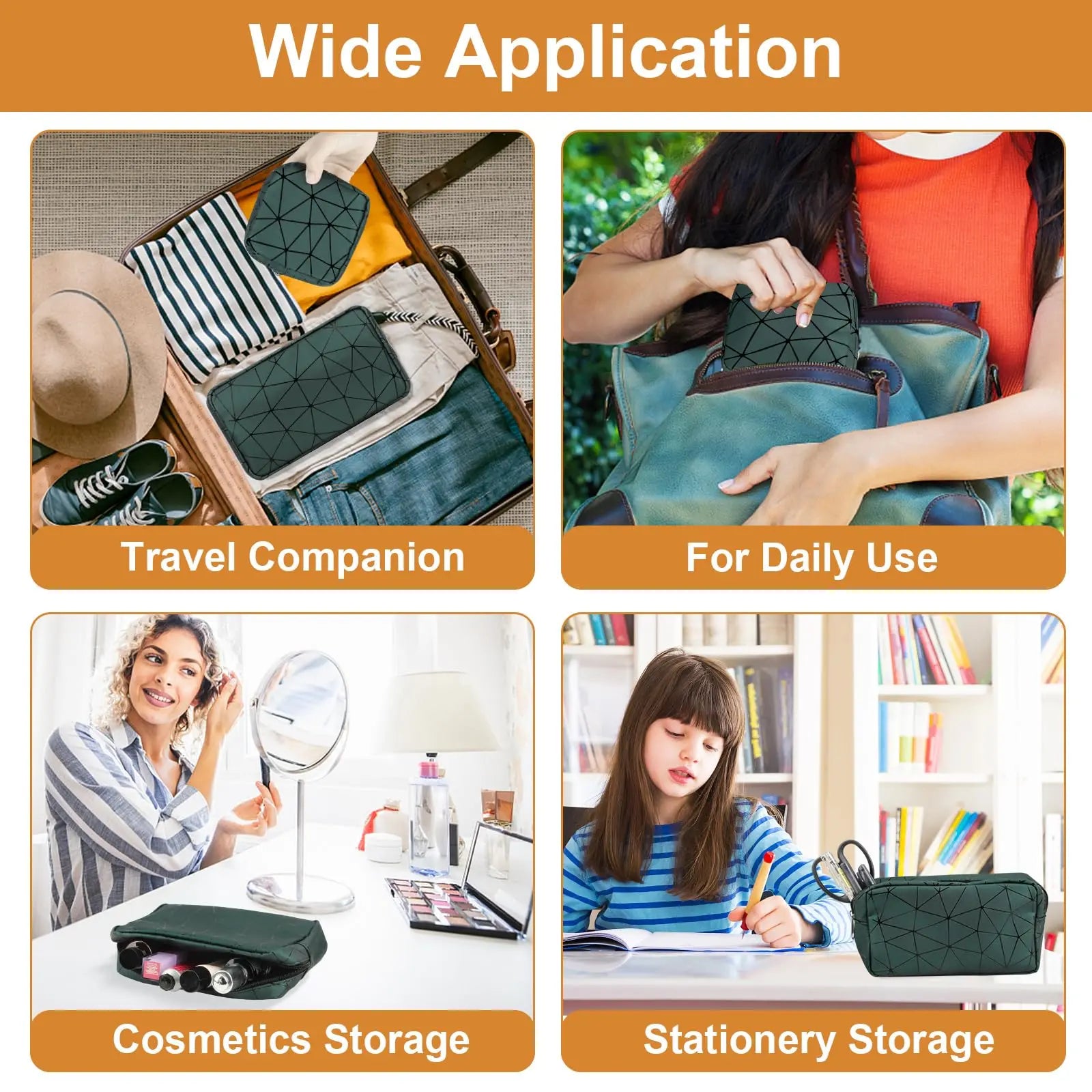 Likesing Sanitary Napkin Storage Bag, Leather First Period Kit for Girls 9-12, Portable Tampon Menstrual Likesing