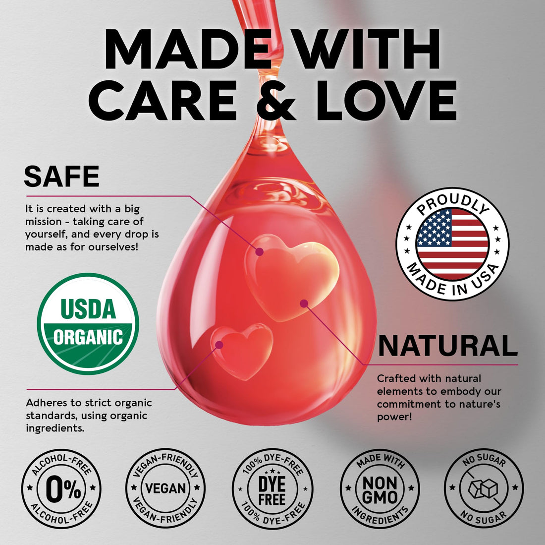 USDA Organic Vitamin B Complex Liquid Drops - 8-in-1 B Complex Vitamins: B1, B2, B3, B5