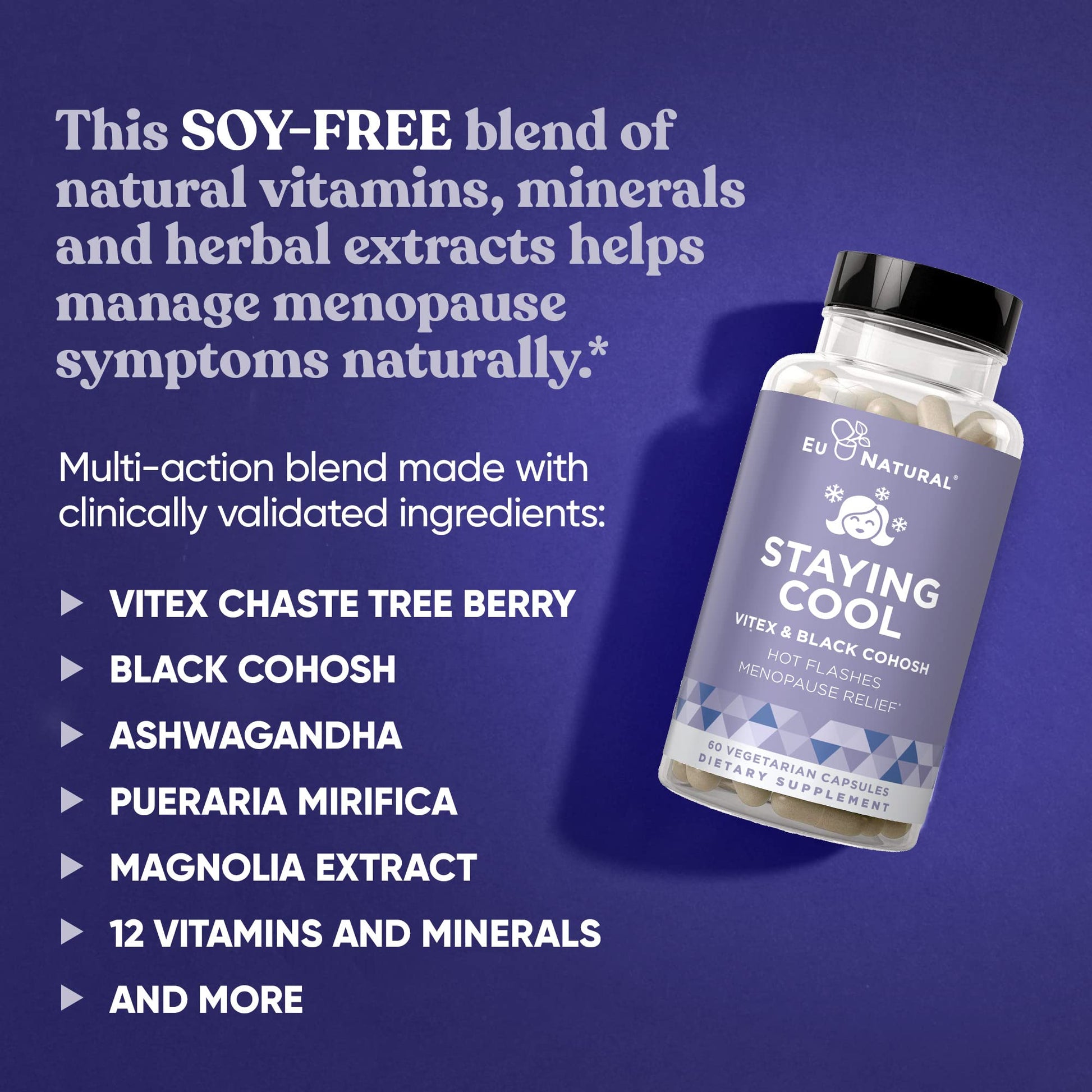 Staying Cool Menopause Supplements for Women – Hormonal Hot Flashes, Weight Support Eu Natural