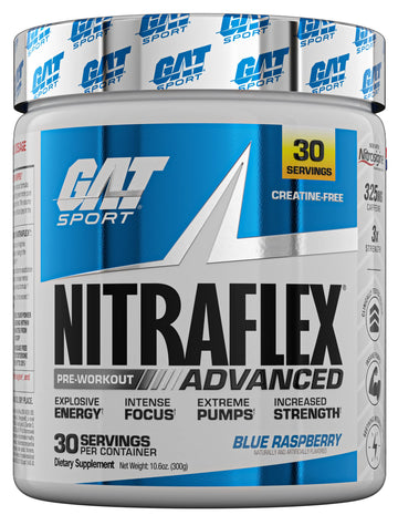 GAT SPORT Nitraflex Advanced Pre-Workout Powder, Increases Blood Flow