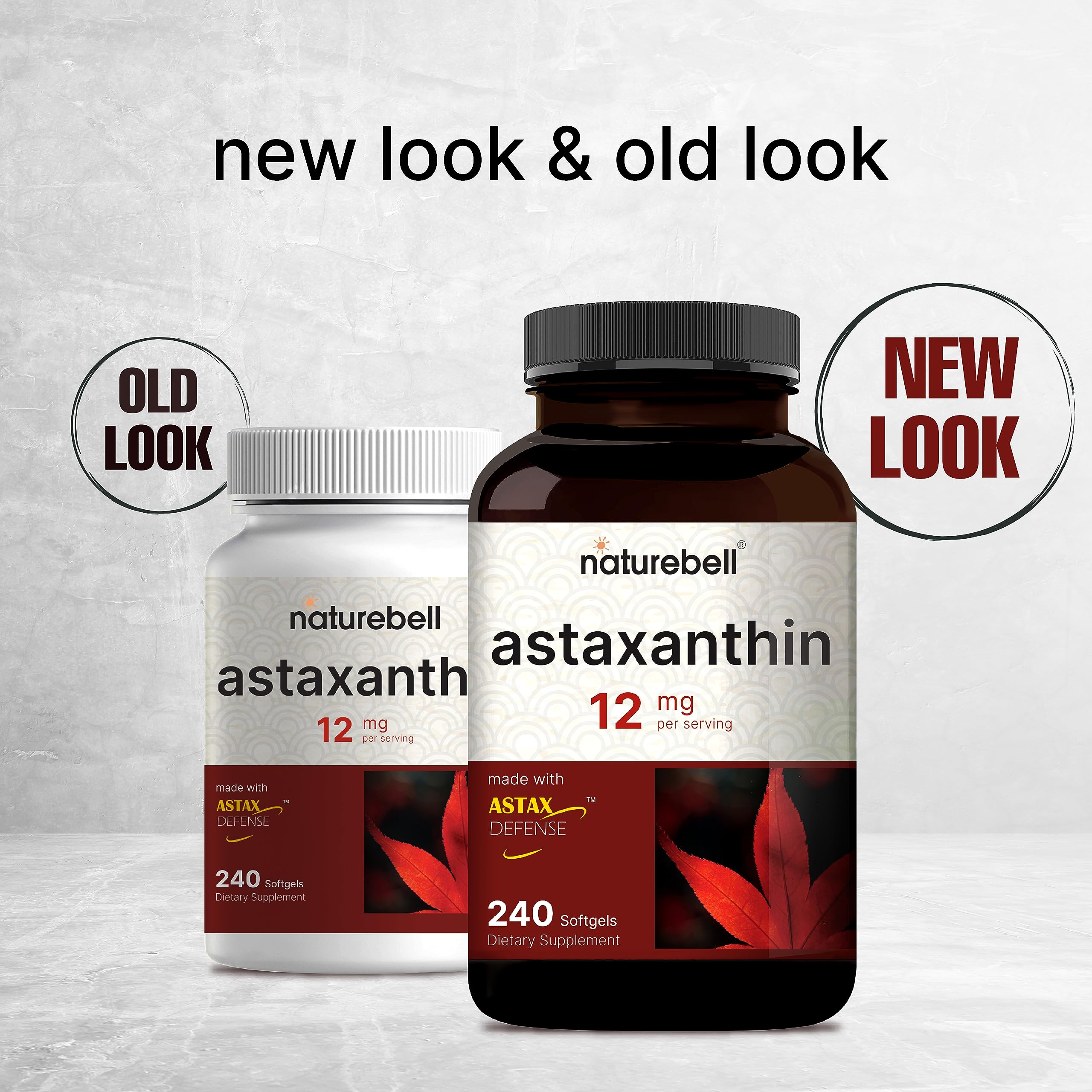 NatureBell Astaxanthin 12mg, 240 Softgels, Made with Astax, Max Strength NatureBell
