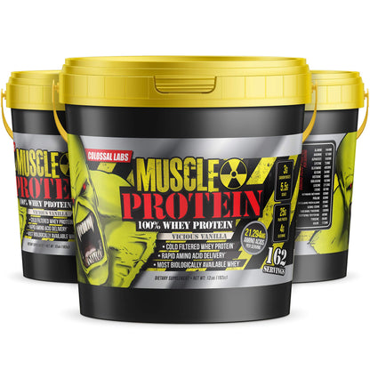 COLOSSAL LABS Muscle Protein Whey Powder [12 lbs/Pack of 1]–Chocolate Protein