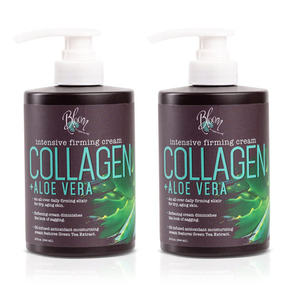 BLOOM Collagen Lotion Skin Care Firming Body Cream, Intensive Anti Aging Moisturizer