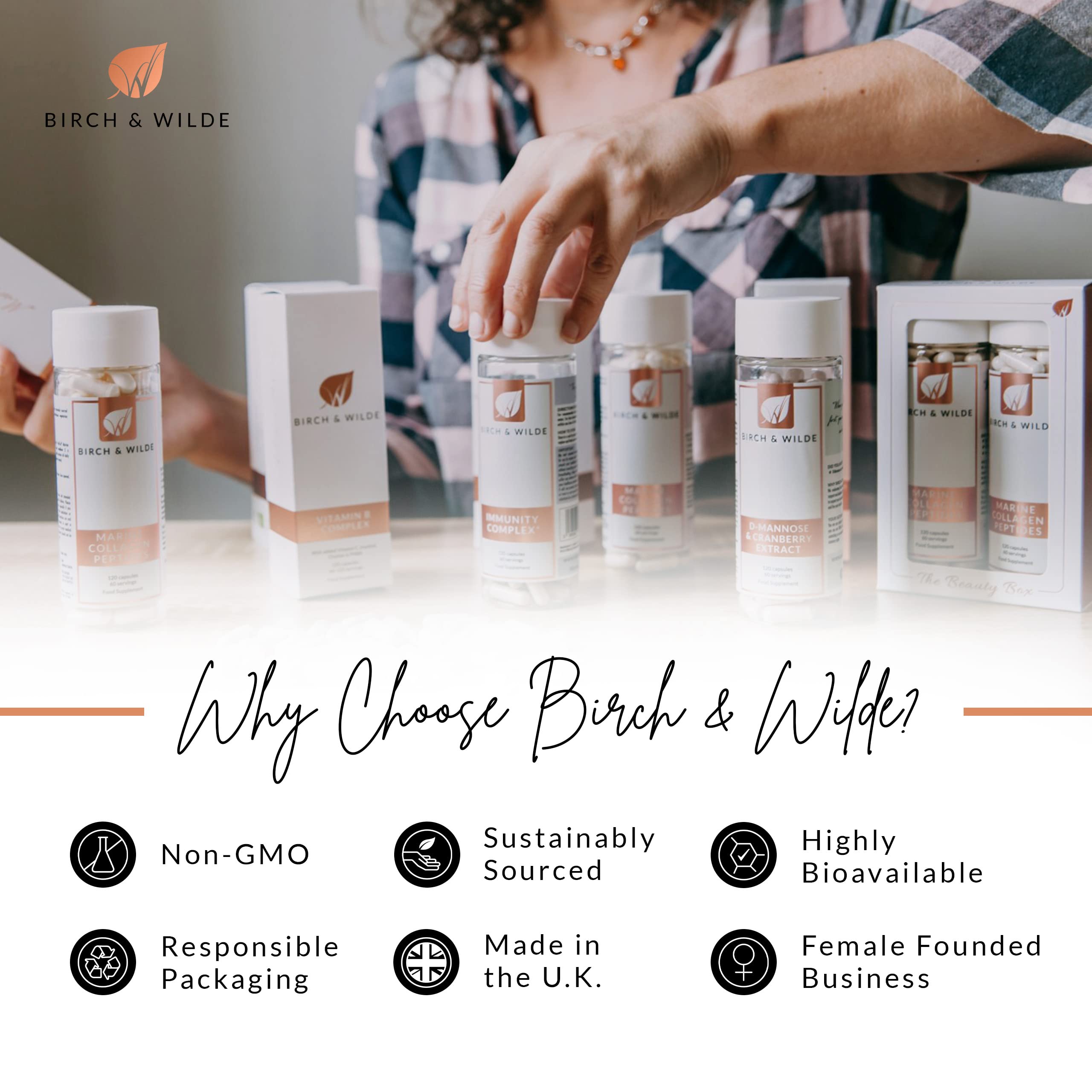 Marine Collagen Peptides Capsules - Hydrolyzed Collagen Supplements for Women & Men - High Strength Capsules Formula