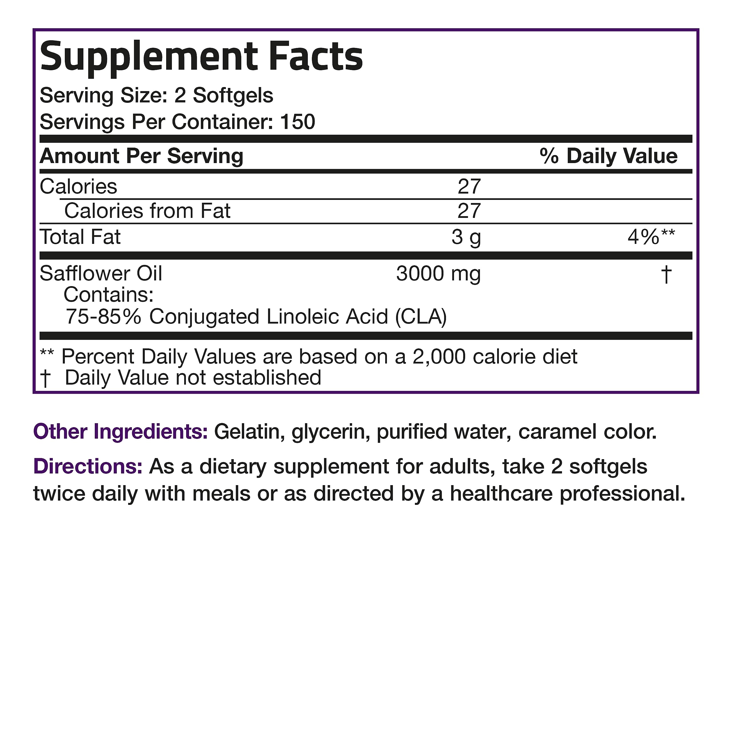 Bronson CLA 3000 Extra High Potency Supports Healthy Weight Managem
