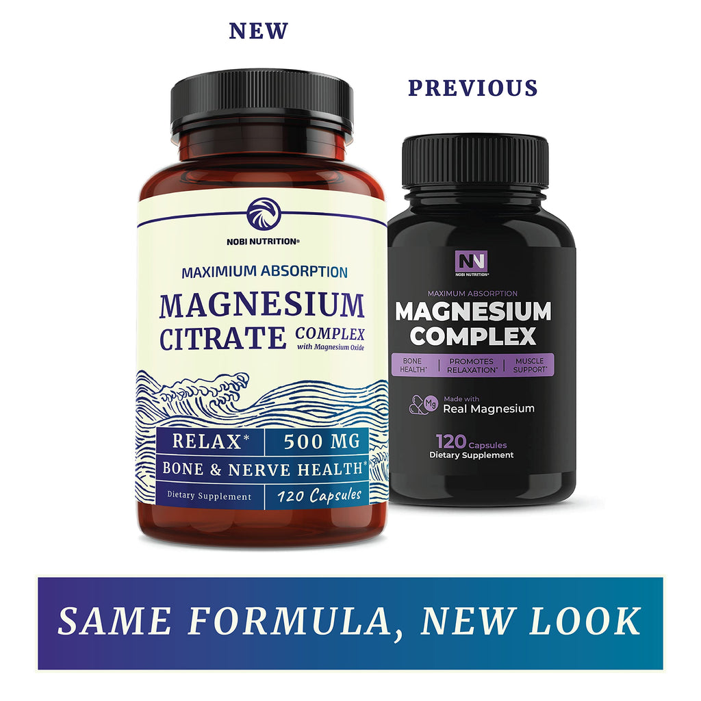 Magnesium Citrate Complex 500 MG for Calm, Relaxation, Constipation & Digestion