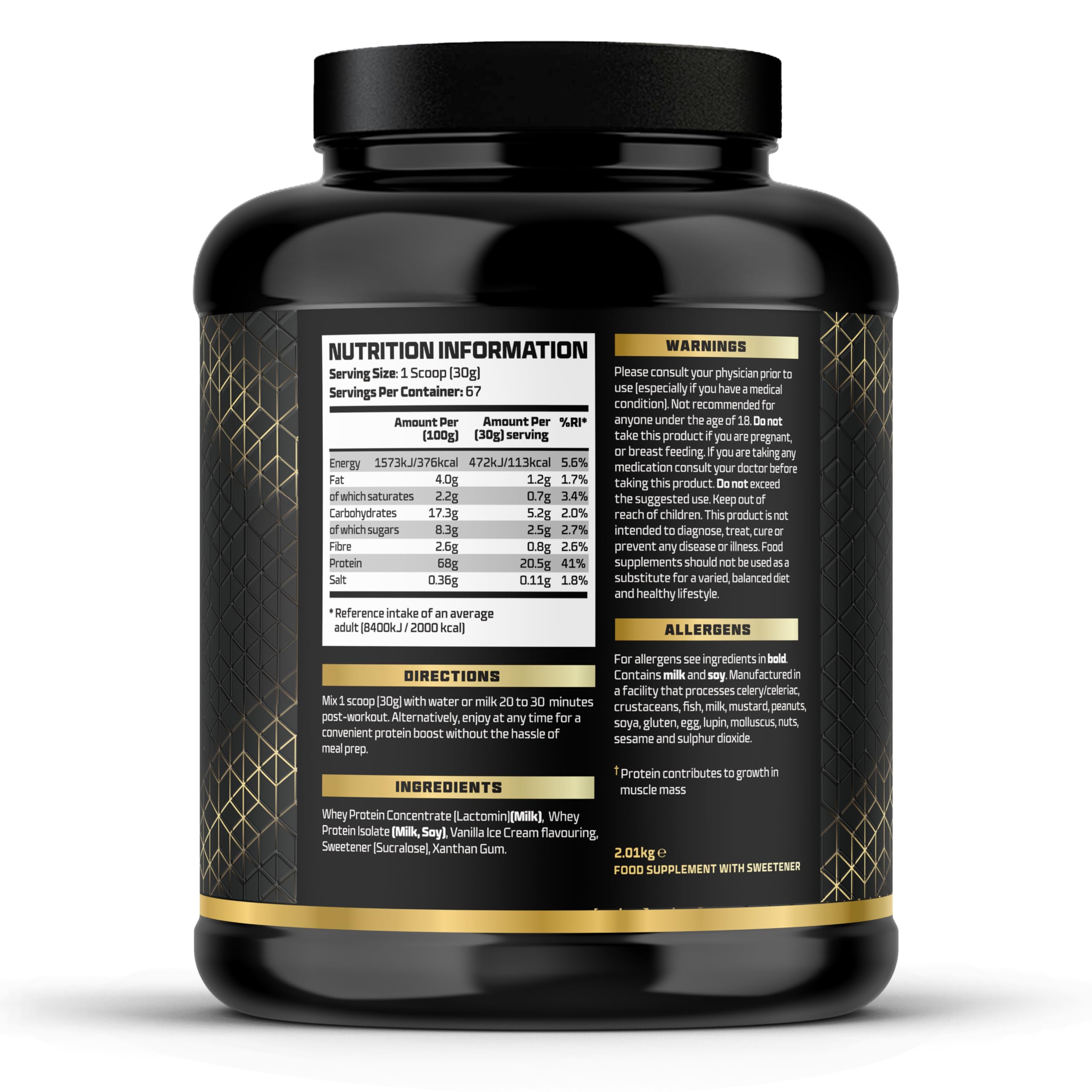 Beast Pharm | WHEY Protein Powder | 2.01kg/67 Servings | Vanilla Ice Cream Beast Pharm