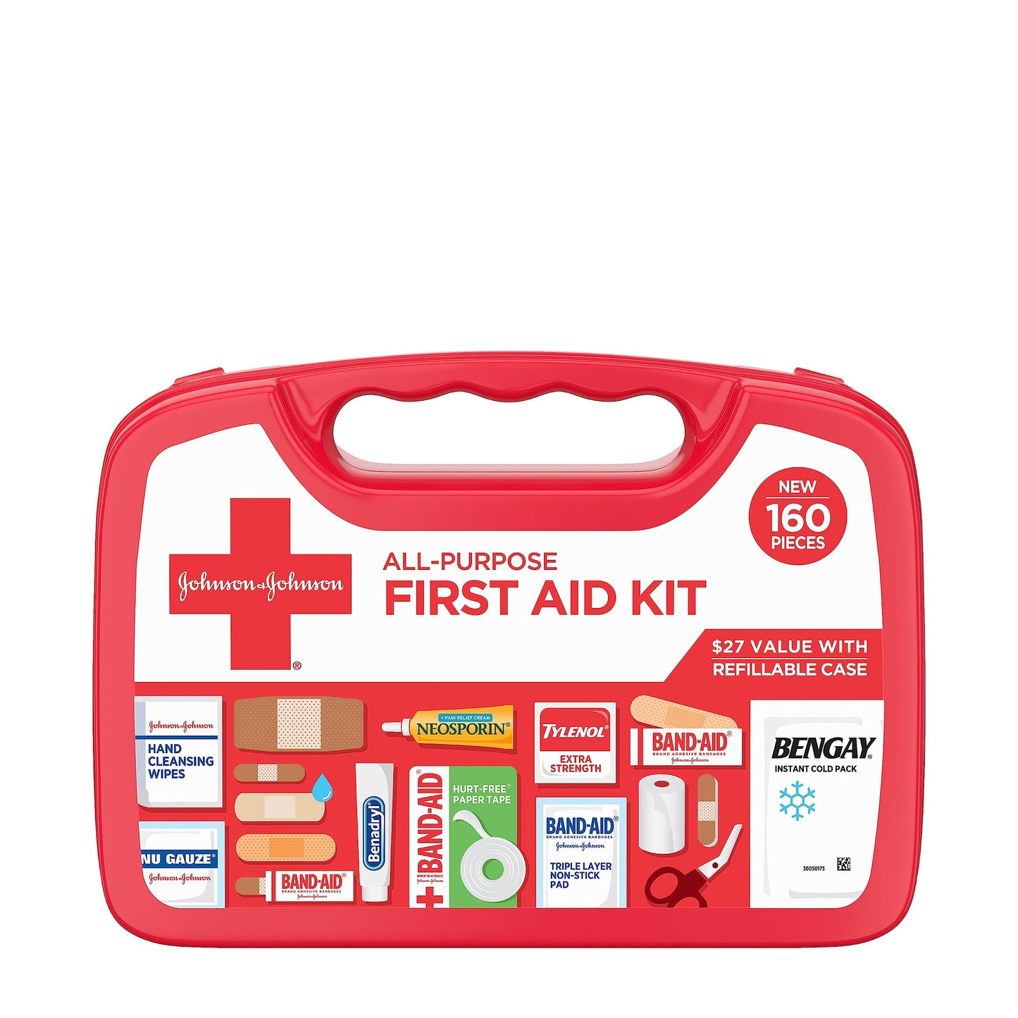 Johnson & Johnson All-Purpose Portable Compact First Aid Kit for Minor Cut