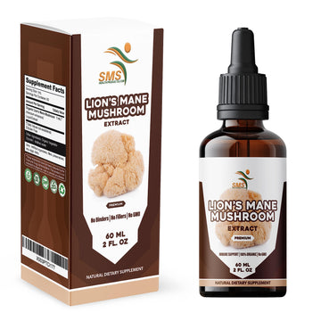 Lion's Mane Mushroom Drops Supplement, Lions Mane Tincture, Natural SMSHEALTHPRODUCTS.com
