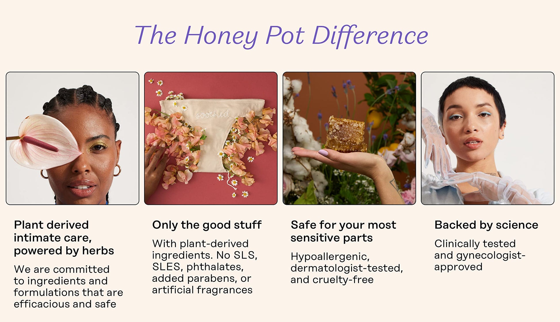 The Honey Pot Company - Anti-Itch Soothing Colloidal Oatmeal Wash - Plant Derived Feminine Care The Honey Pot Company