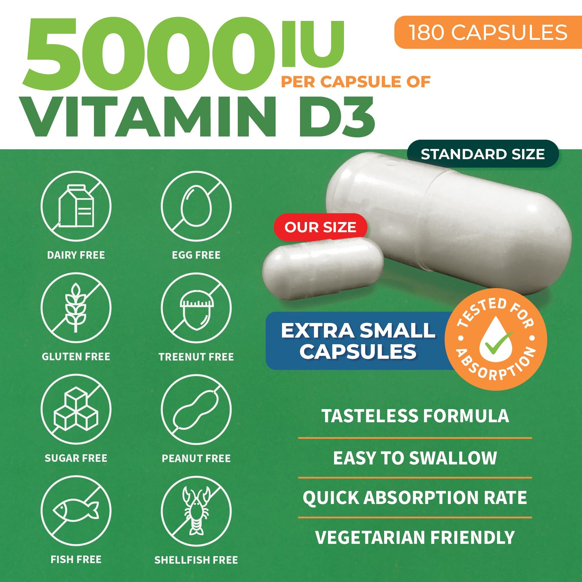 ForestLeaf - Vitamin D3 IU Weekly Supplement - Vitamin D Capsules