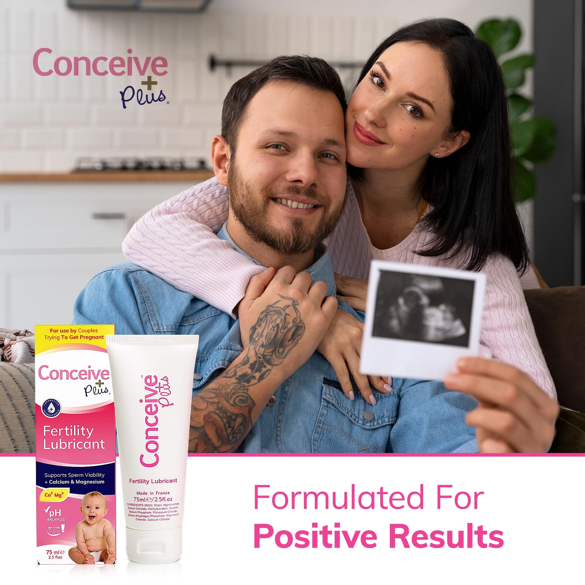 Conceive Plus Fertility Lubricant - Fertility Friendly Lube for Couples Trying to Conceive, 75ml / 2.5 fl oz CONCEIVE PLUS