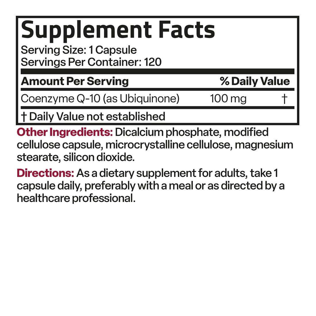 Bronson CoQ10 100 MG High Potency Cellular Energy Production, 120 Vegetarian Capsules