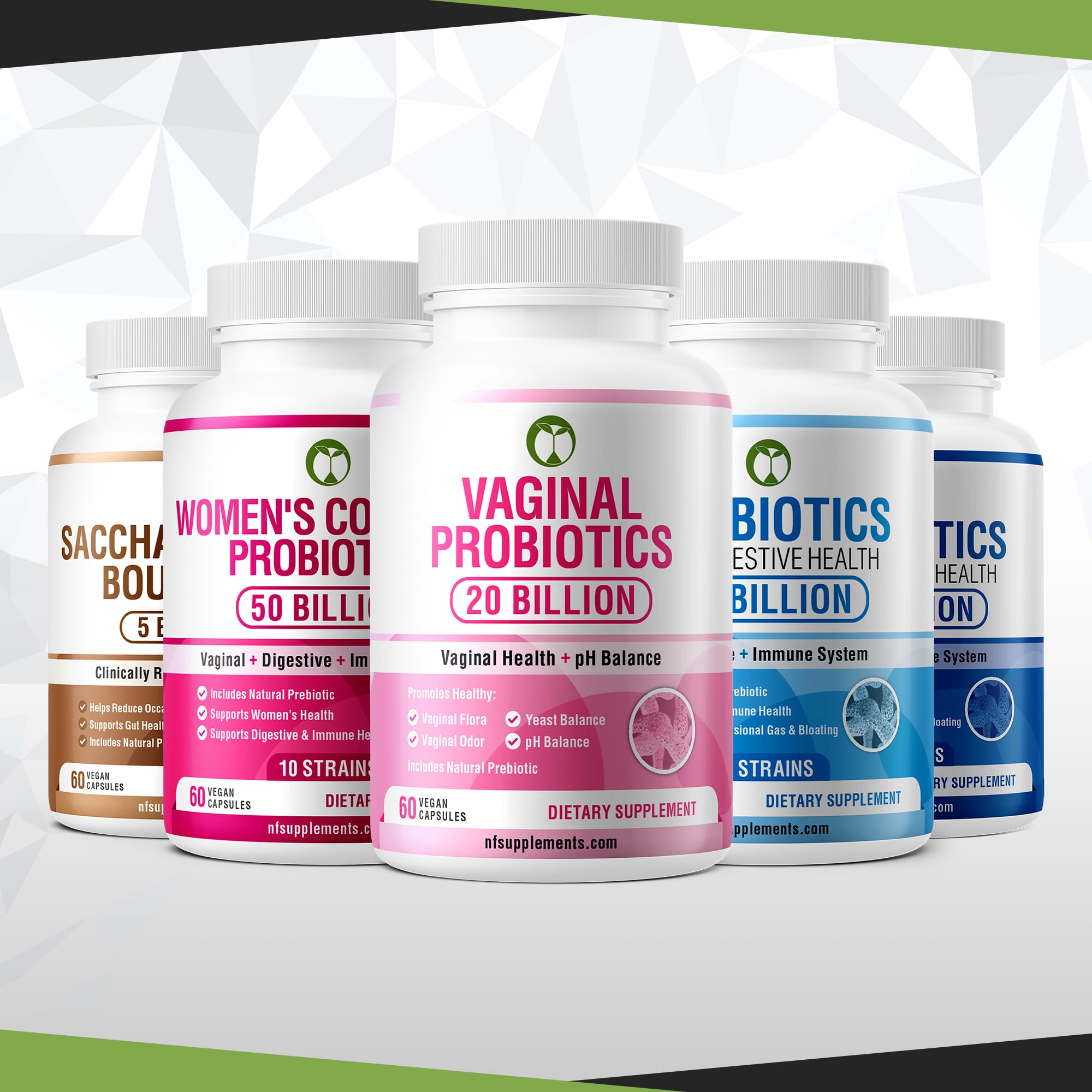 Vaginal Probiotics for Womens Health 20 Billion CFU | PH Balance & Vaginigal Odor Support 60 Capsules Natural Foundation Supplements