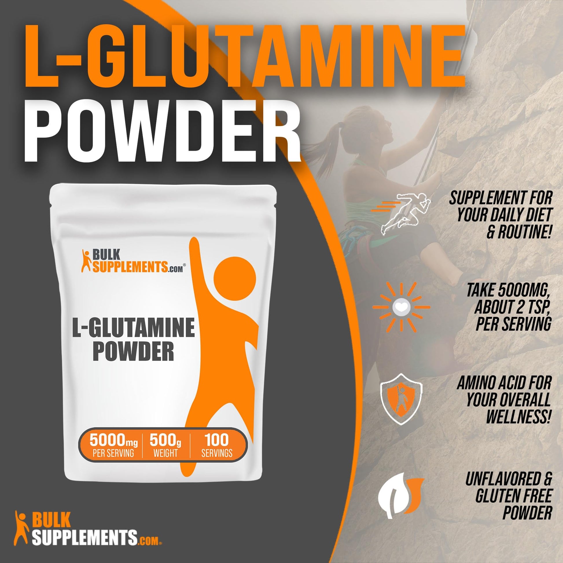 BULKSUPPLEMENTS.COM L-Glutamine Powder - Glutamine Supplement, L Glutamine BULKSUPPLEMENTS.COM