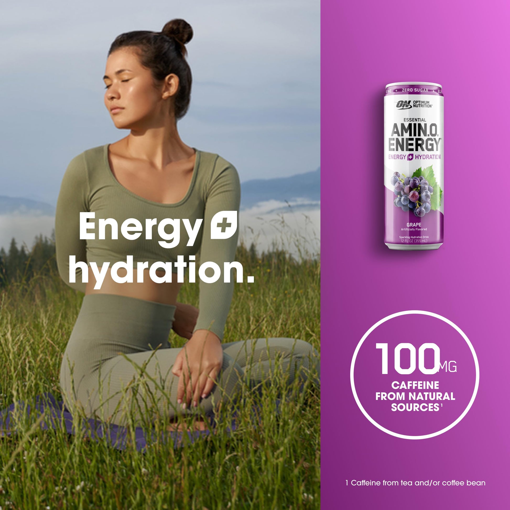 Optimum Nutrition Amino Energy Sparkling Hydration Drink, Electrolytes, Caffeine Optimum Nutrition