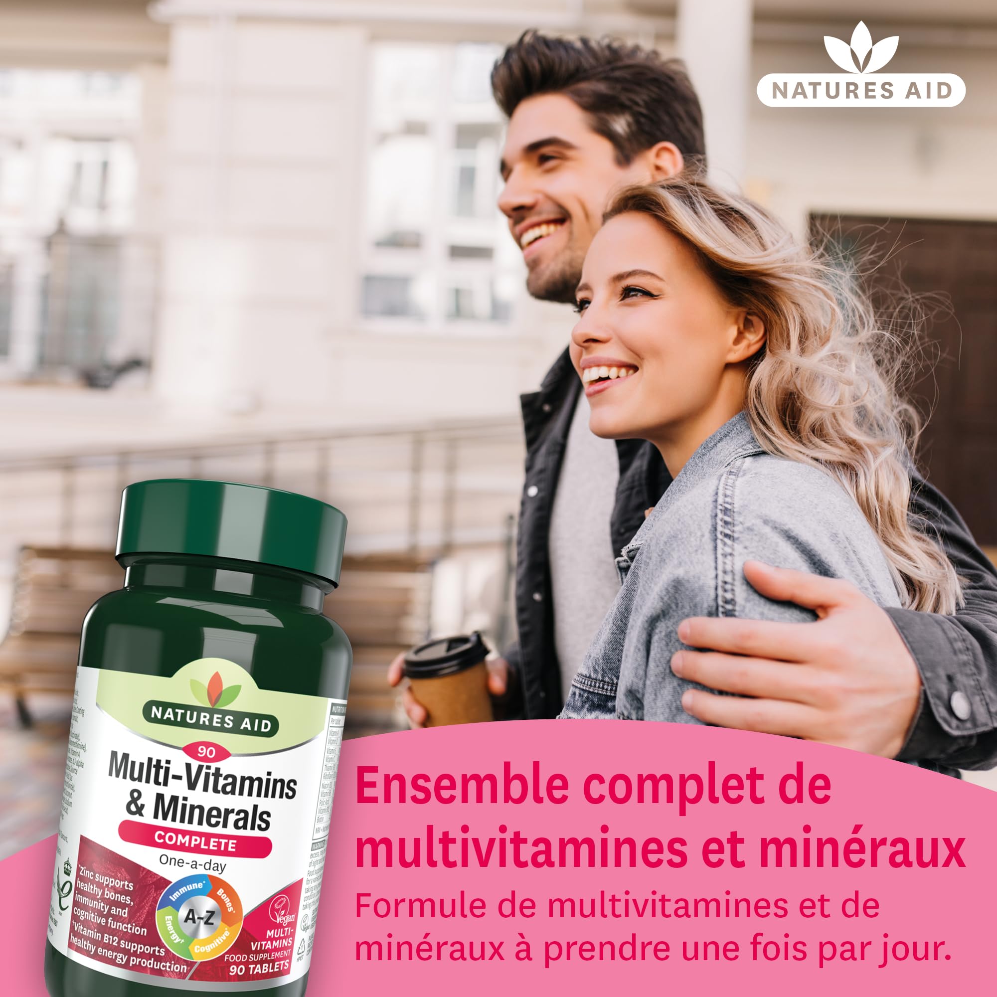 Natures Aid Multivitamins and Minerals, 90 Count (Pack of 1), (Packing may vary)