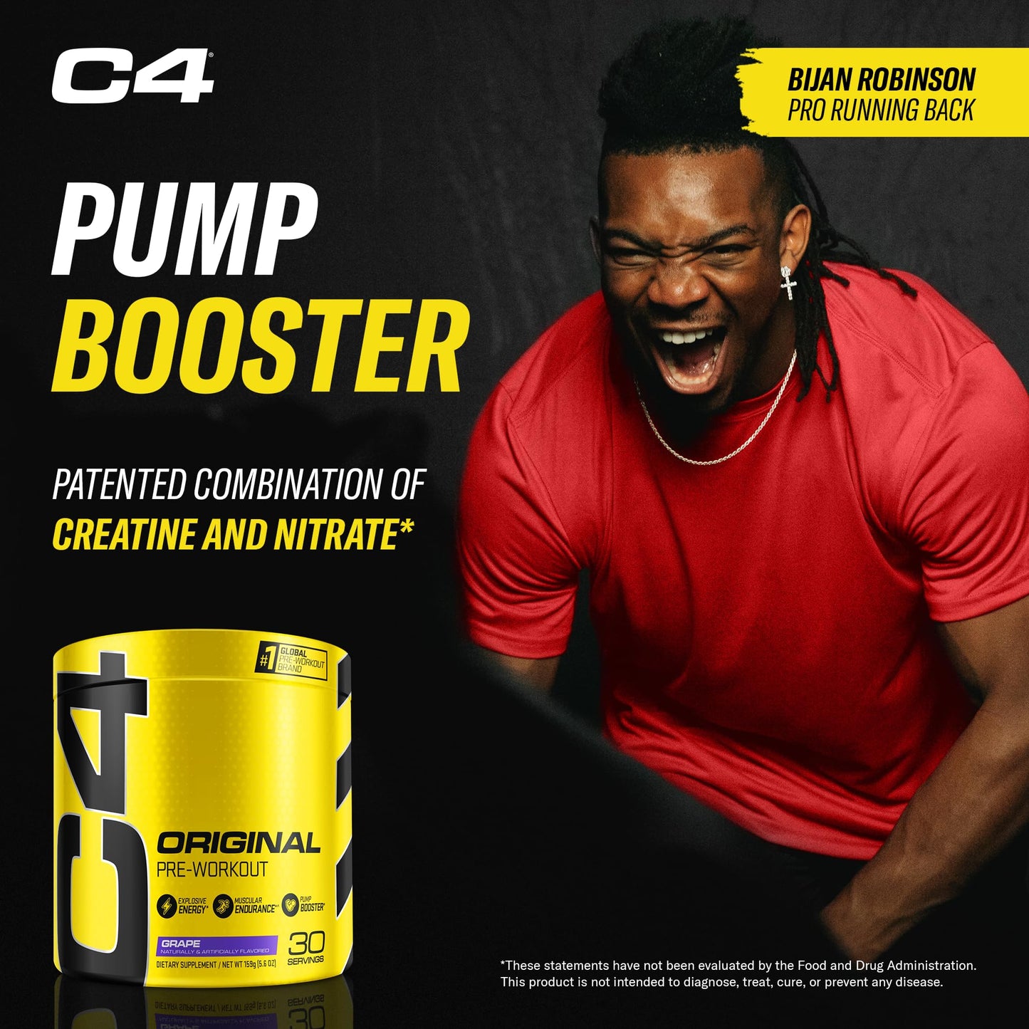 Cellucor C4 Original Pre Workout Powder Grape Sugar Free Preworkout Energy