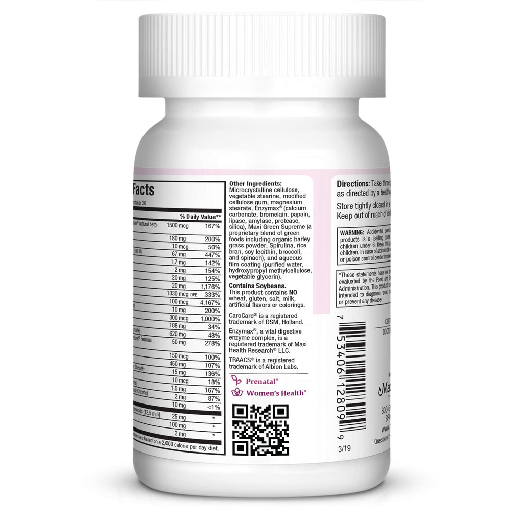 Maxi Health, Maxi Prenatal, 90 Count (Pack of 1)