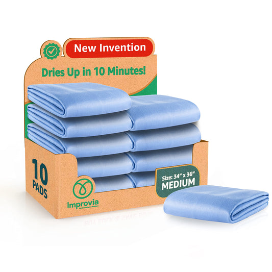 IMPROVIA® Washable Underpads 34" x 36" (Pack of 10) Heavy Absorbenc