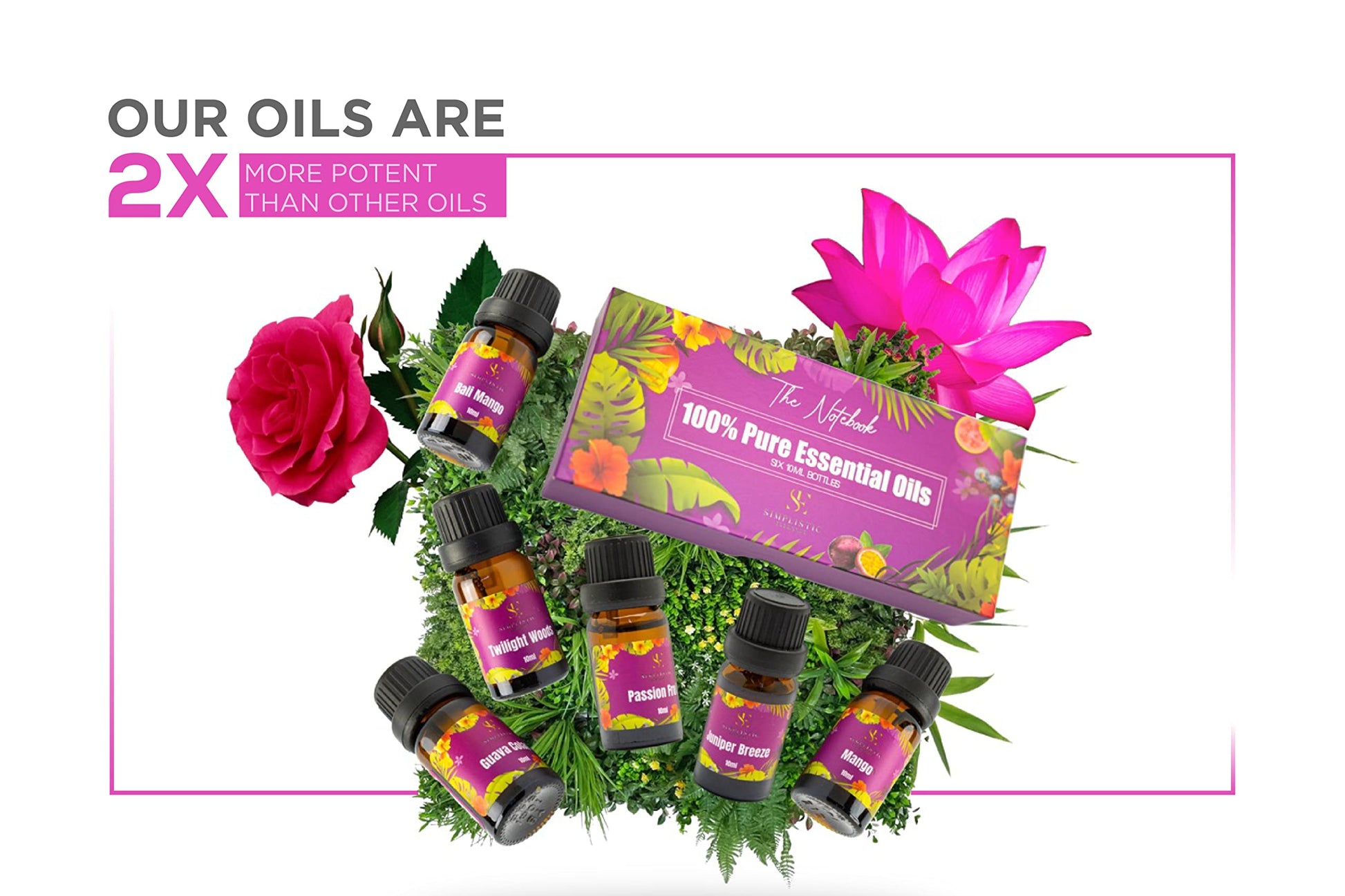 Simplistic Elegance Essential Oils Set - Top 6 Natural Aromatherapy Oils for Diffusers Humidifier Massage Simplistic Elegance