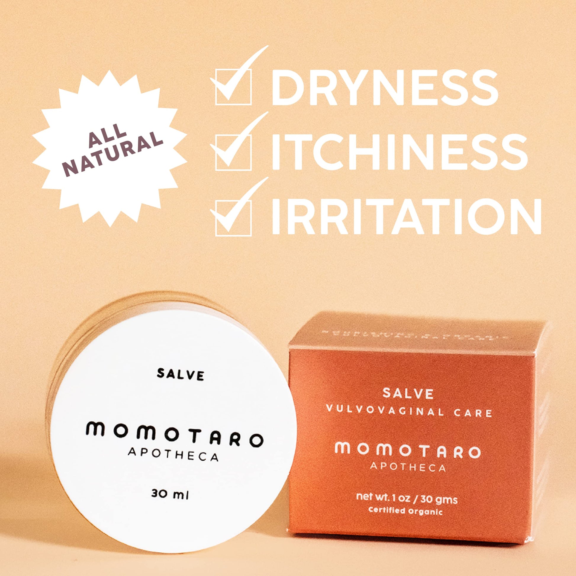 MOMOTARO APOTHECA Vaginal Moisturizer, Organic Vulva Salve - Intimate Soothing Balm MOMOTARO APOTHECA