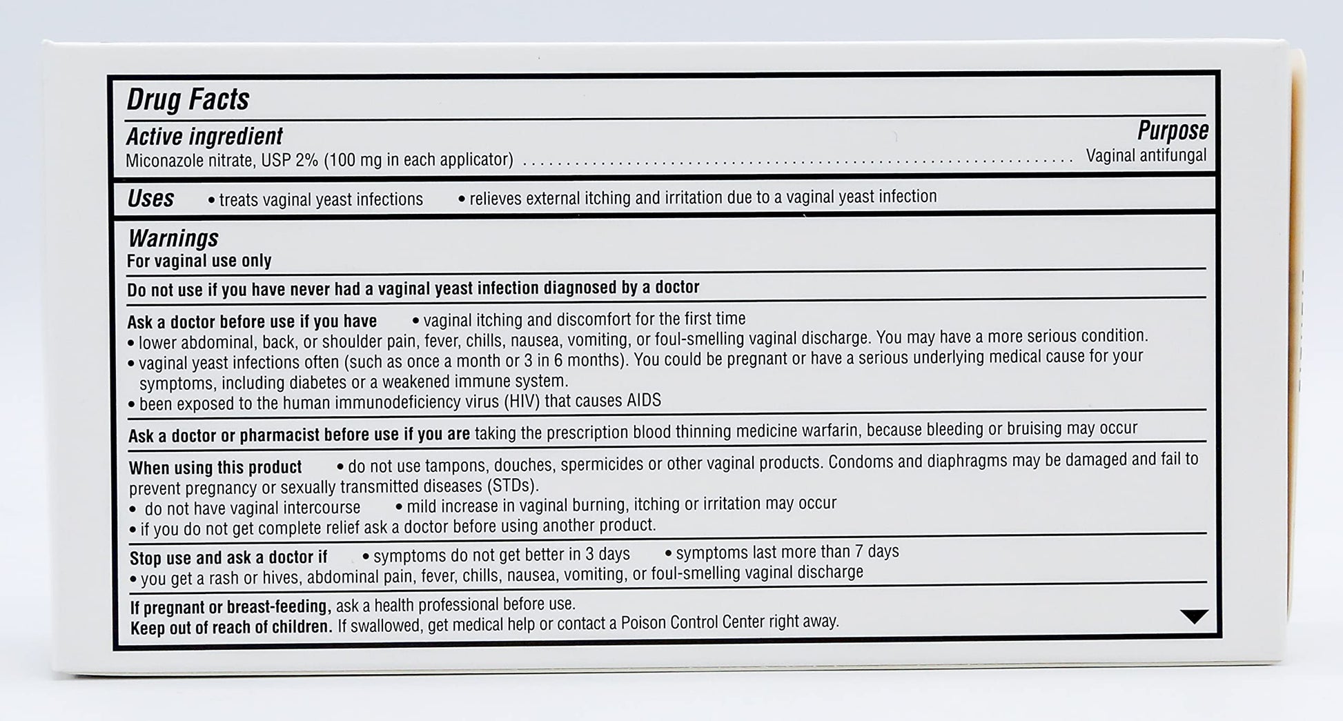 Quality Choice Miconazole Nitrate 2% 7 Day Vaginal Antifungal Cream, 1.59 Ounces (45g) Quality Choice