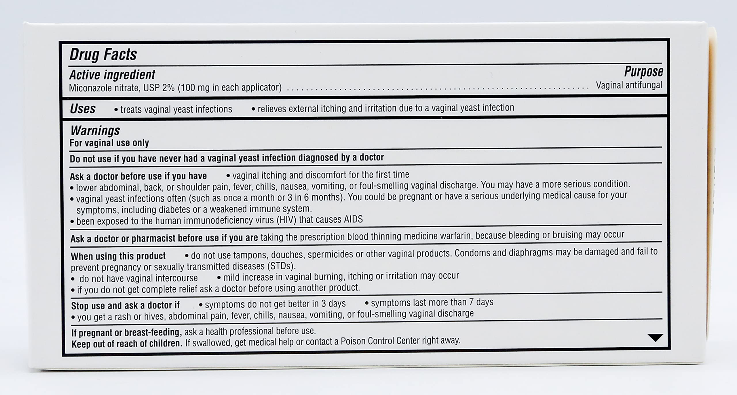 Quality Choice Miconazole Nitrate 2% 7 Day Vaginal Antifungal Cream, 1.59 Ounces (45g) Quality Choice
