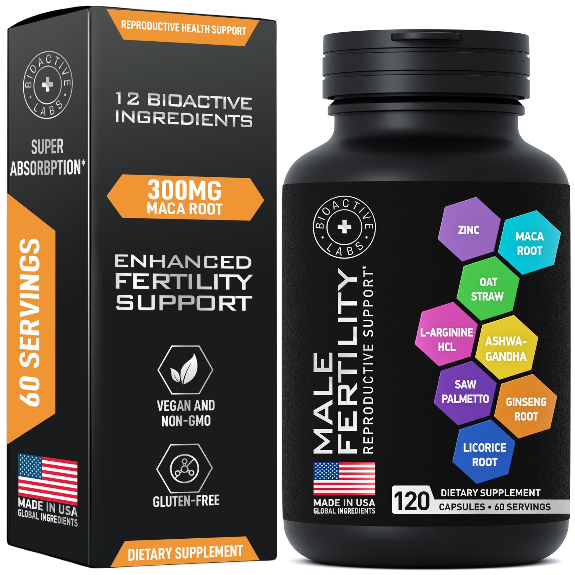 BIOACTIVE LABS Fertility Supplements Prostate Health Supplements Mens Health Bundle BIOACTIVE LABS