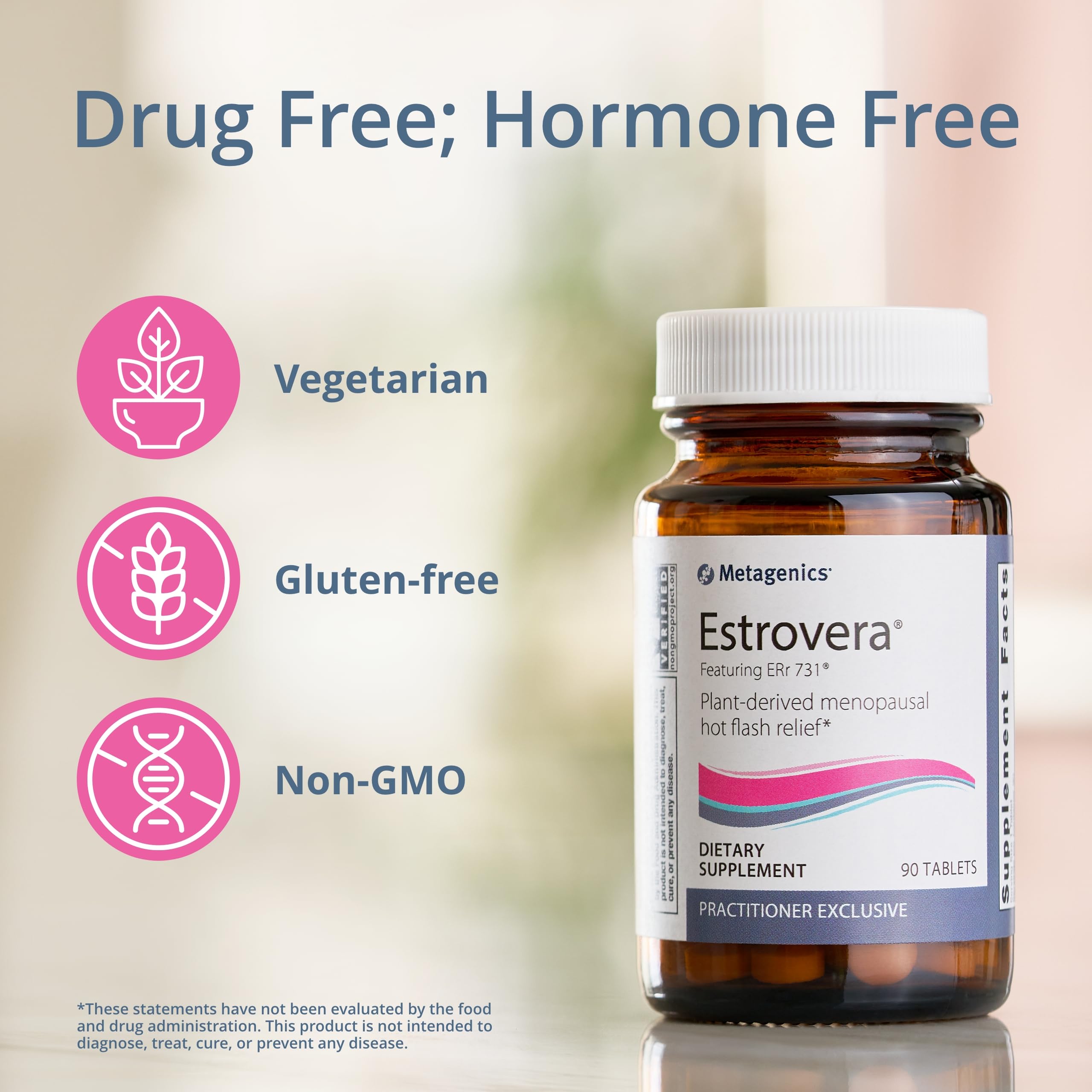 Metagenics Estrovera - Plant Derived Menopause Hot Flash Relief, Formulated