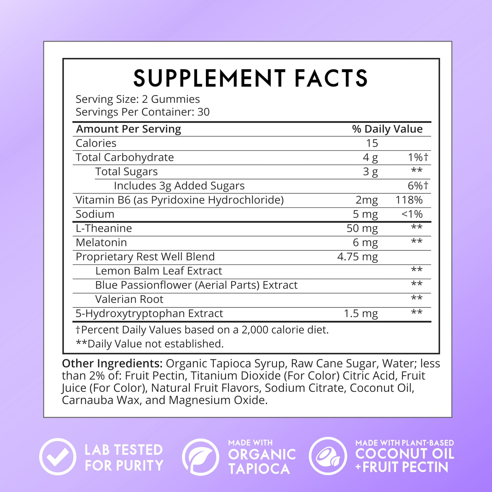 Sugarbear Sleep Aid Gummies for Adults with Melatonin 6mg, Magnesium SugarBearHair