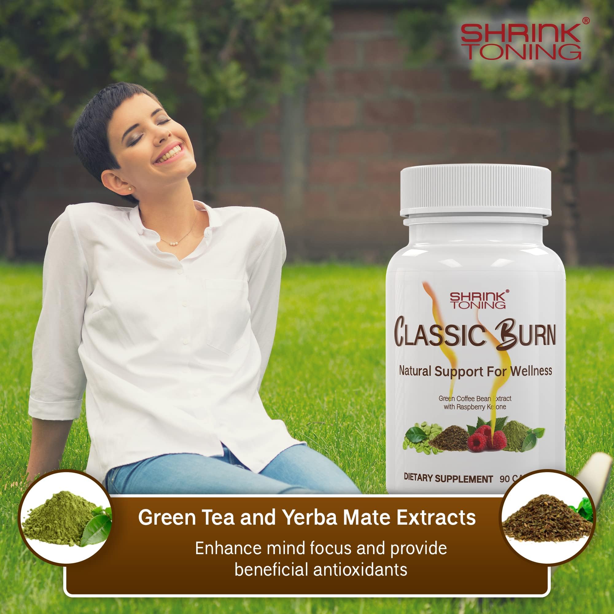 shrink Classic Burn - Pure Green Coffee Bean Extract and Raspberry Ketones with 45% shrink