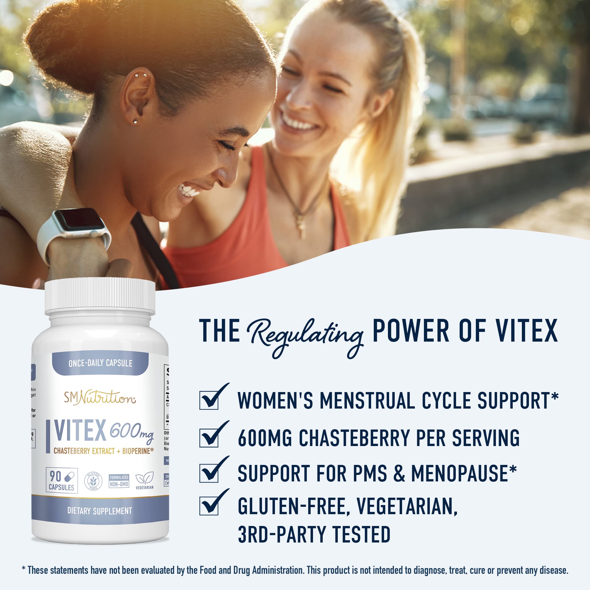 Vitex Chasteberry Supplement 600mg | Agnus Castus for Women's Hormone Balance, Menopause SMNutrition