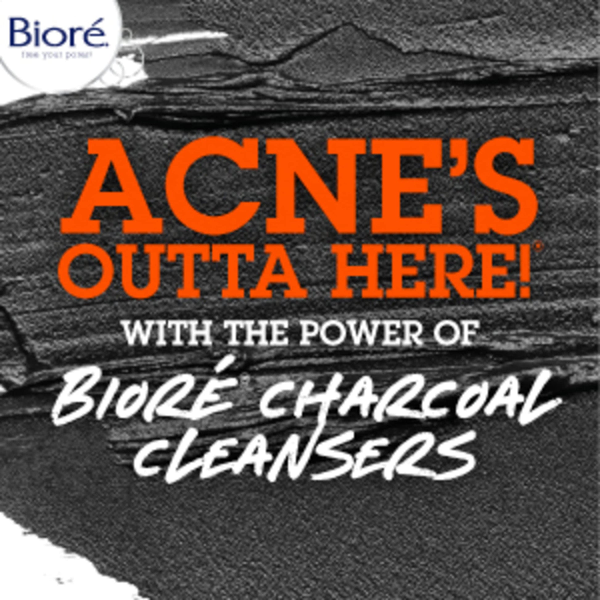 Bioré Charcoal Acne Face Scrub, with 1% Salicylic Acid and Natural Charcoal, Helps Prevent Biore