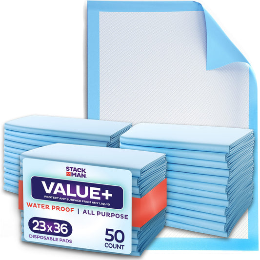 Chucks Pads Disposable [50-Pack] Underpads 23x36 Incontinence Chux