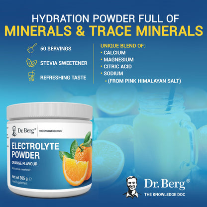 Dr. Berg Electrolyte Powder - Electrolyte Drink Supplements with 1000mg Potassium