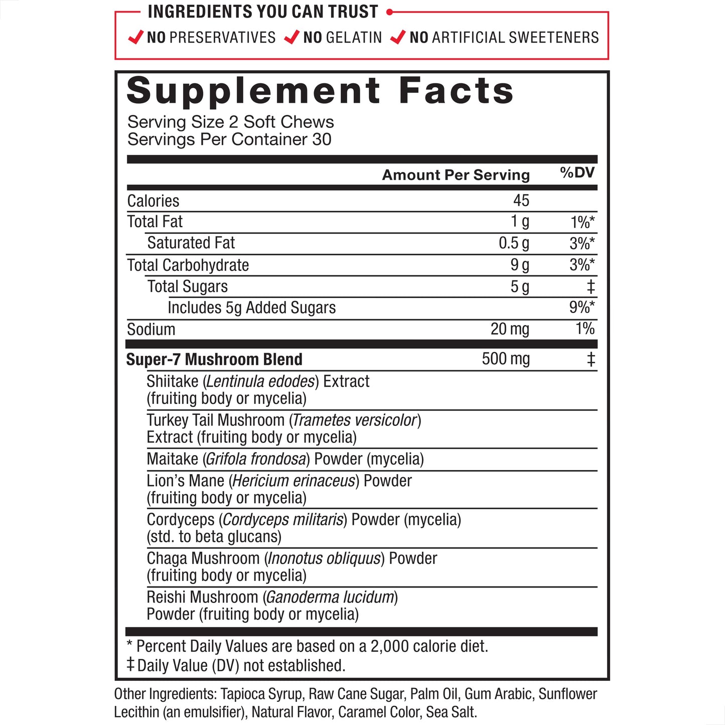FORCE FACTOR Modern Mushrooms Soft Chews, Mushroom Supplement with Lions Mane