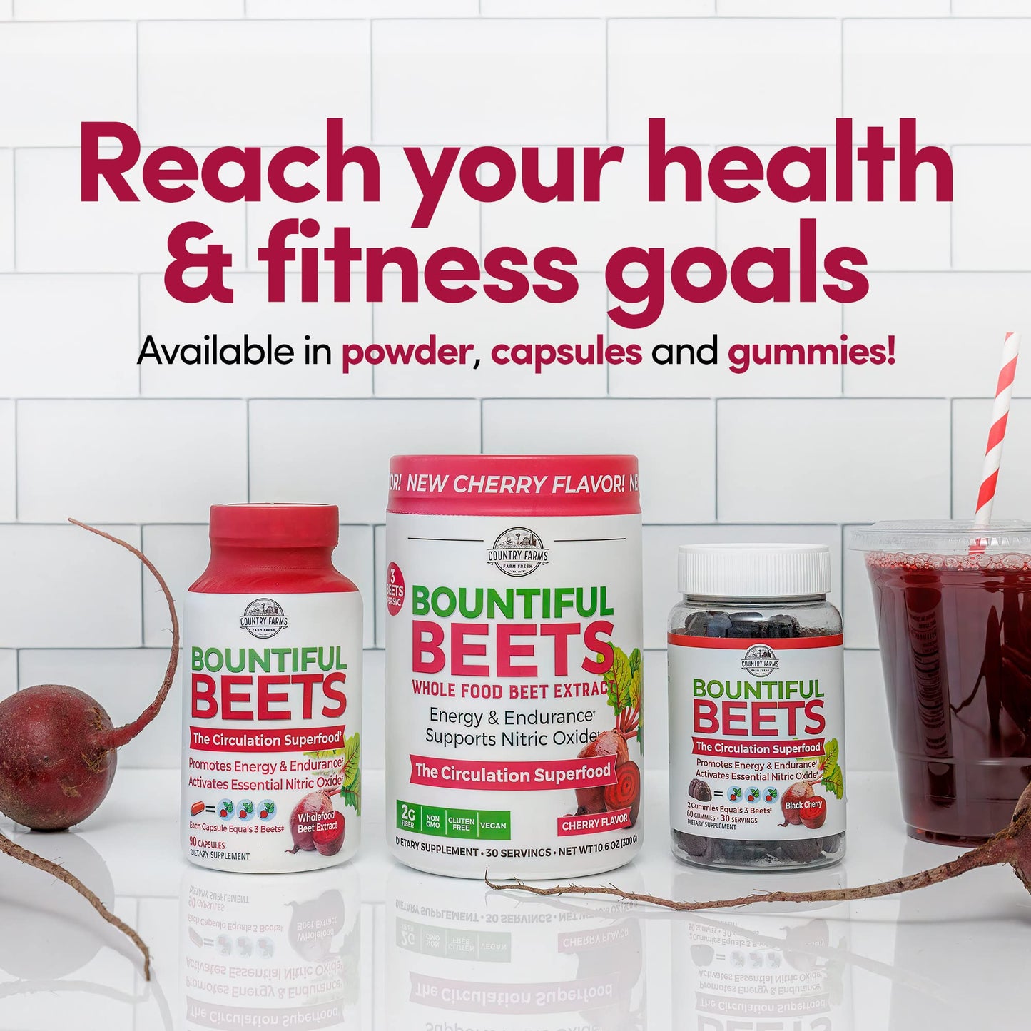 COUNTRY FARMS Bountiful Beets, Wholefood Beet Extract Superfood, Helps Support Healthy