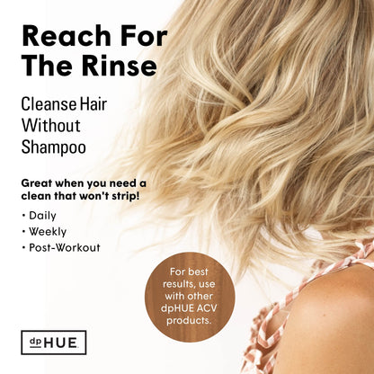 dpHUE Apple Cider Vinegar Hair Rinse, 8.5 oz - Shampoo Alternative & Scalp Cleanser