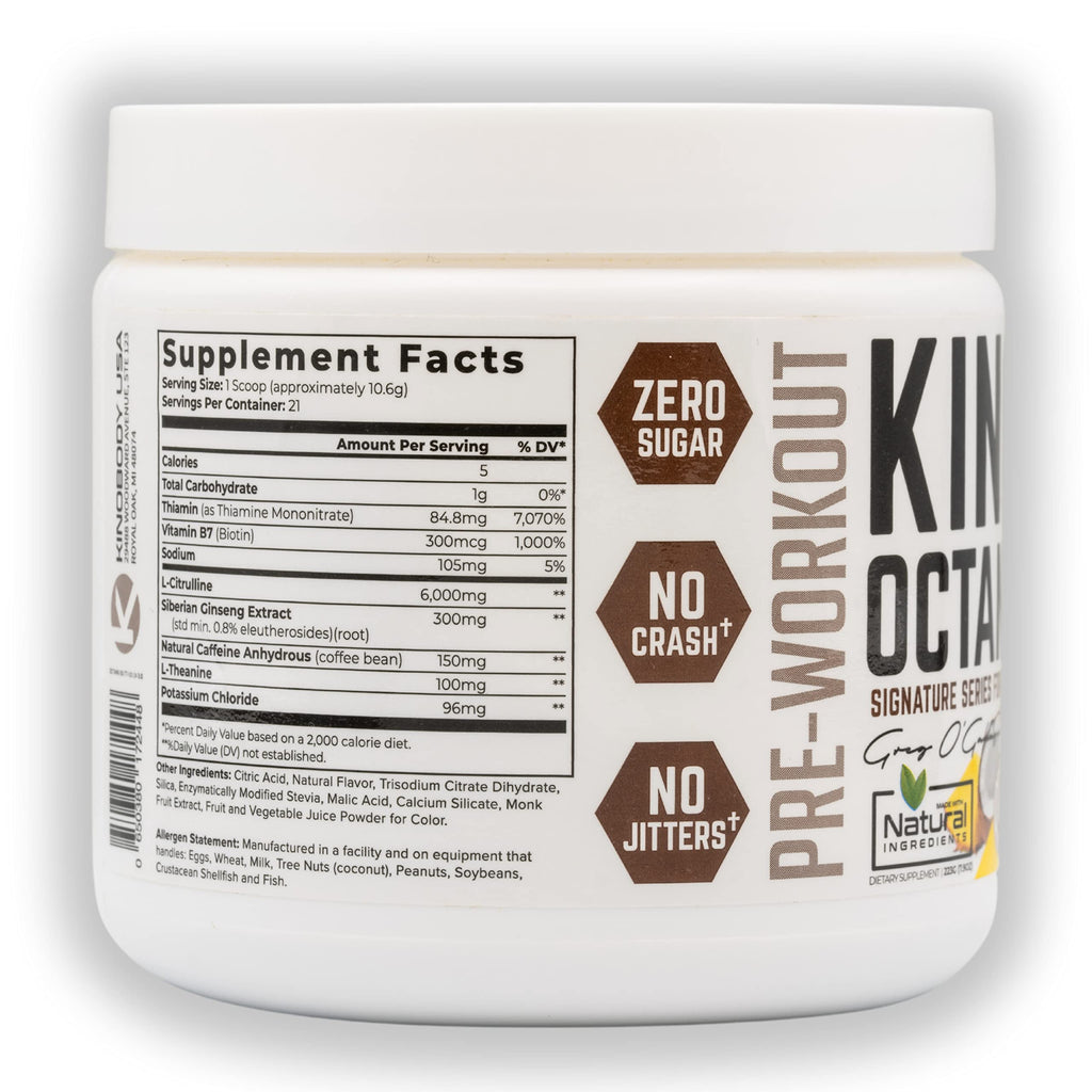 KINOBODY Kino Octane Pre-Workout Supplement Powder for Men and Women, Elevated