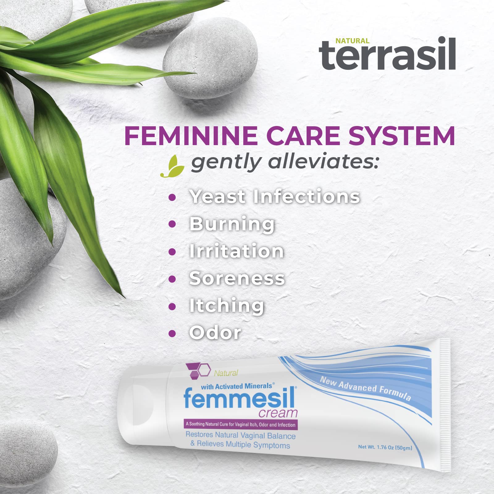 Femmesil Feminine Care Vaginal Health Antifungal Cream for Relief from Yeast Infection, Vaginal Itch & Irritation Aidance