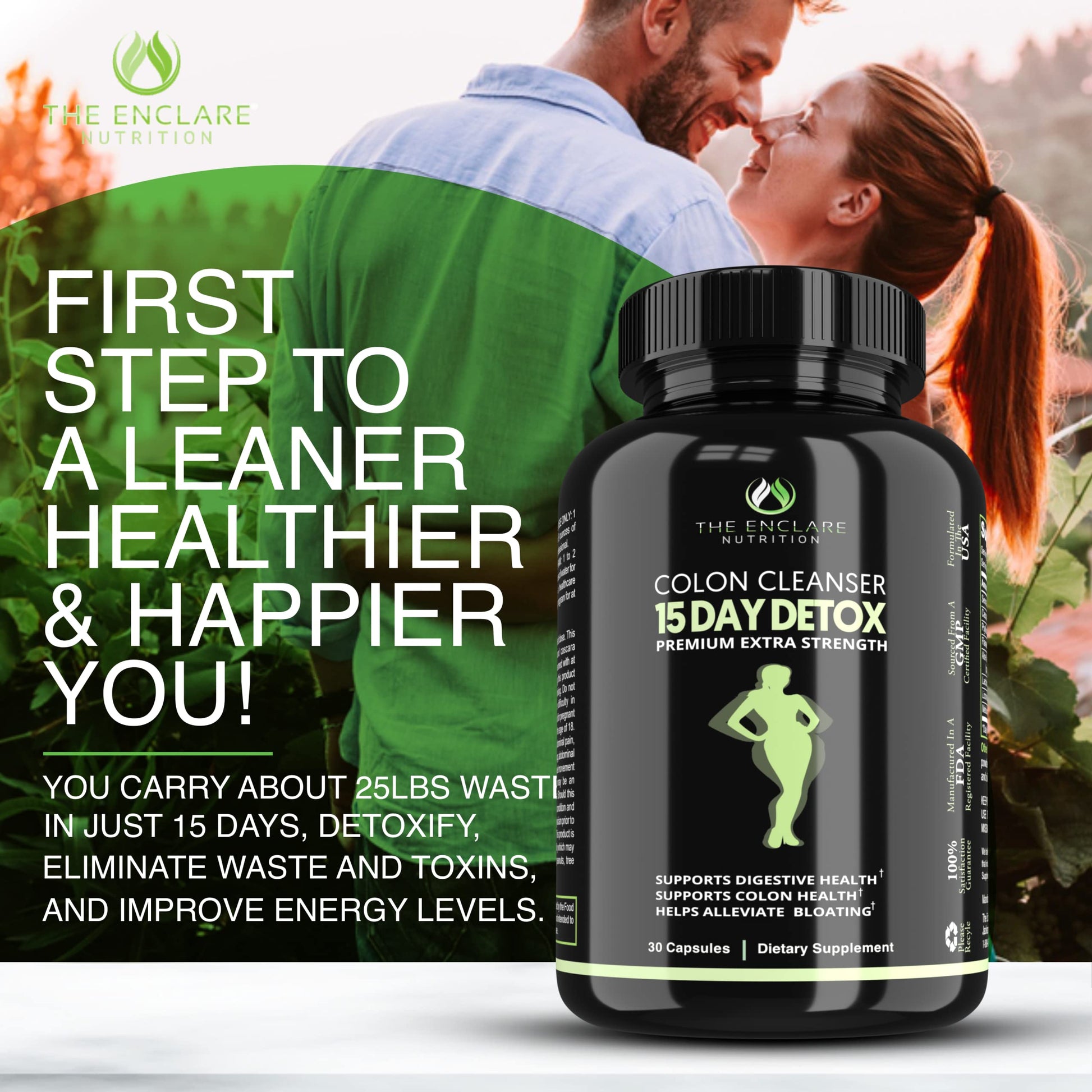 Colon Cleanse Fast-Acting Colon Cleanser Detox. Healthy Bowel Movement THE ENCLARE NUTRITION