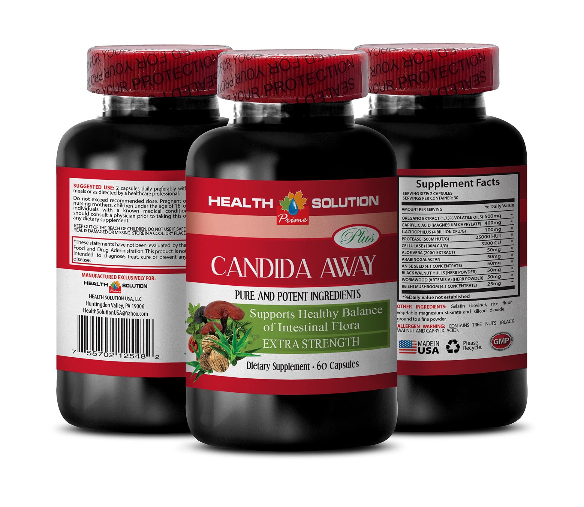 Immunity Support Supplement - Candida Away Plus - Candida Digestive - Candida Cleanse Extra Strength Health Solution Prime