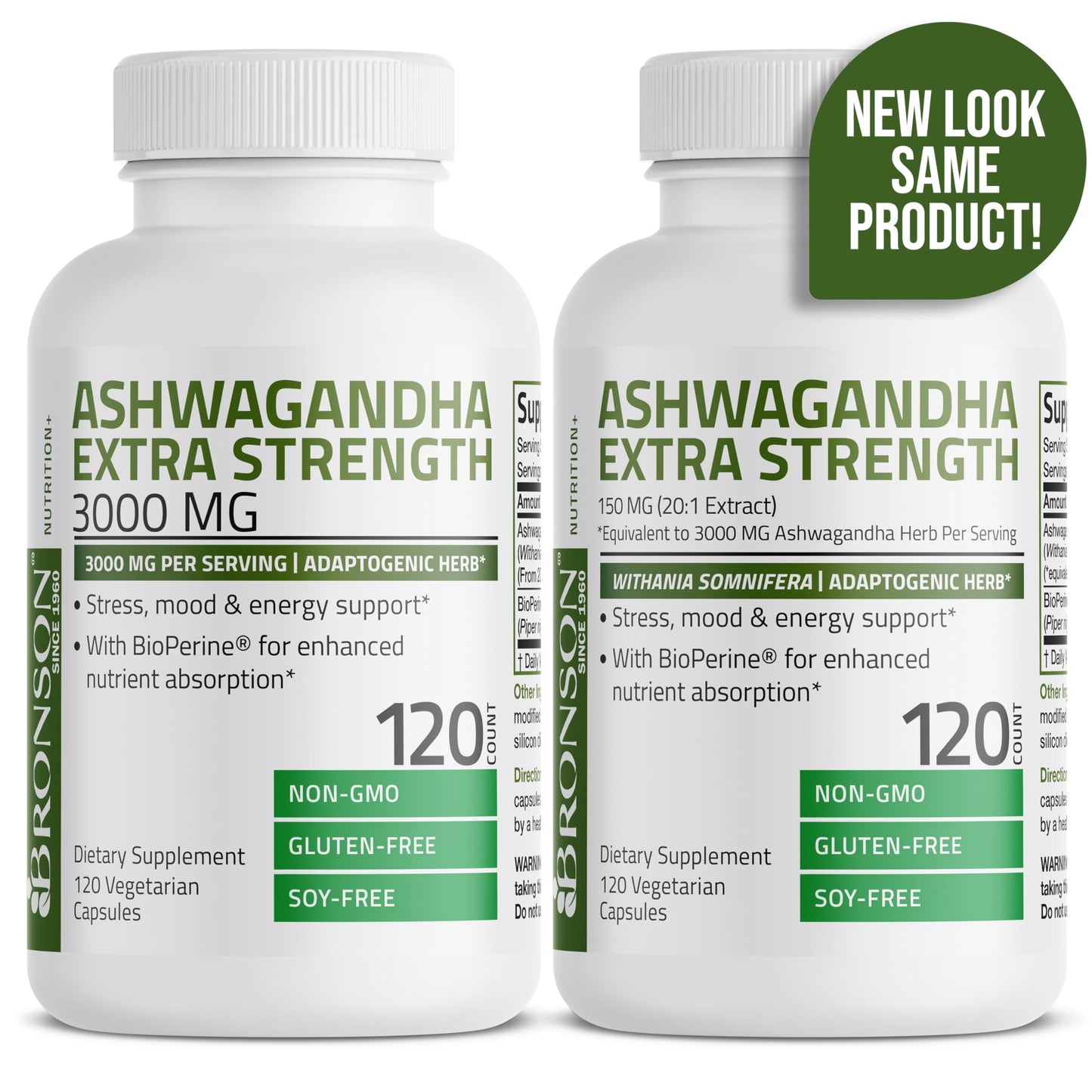 Bronson Ashwagandha Extra Strength Stress & Mood Support with BioPerine