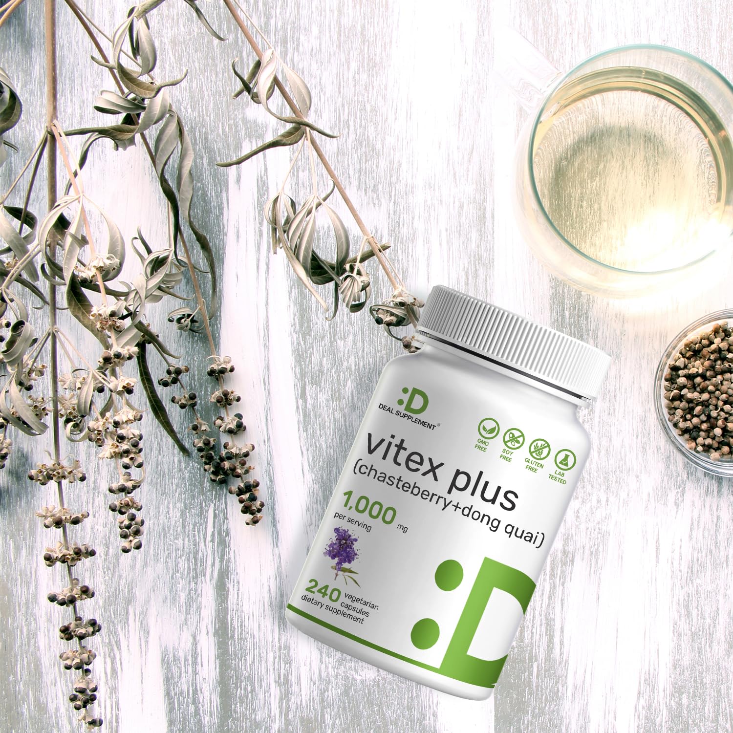 Vitex Supplement for Women – Vitex Chasteberry Supplement 1000mg Per Serving Plus Dong Quai Root DEAL SUPPLEMENT