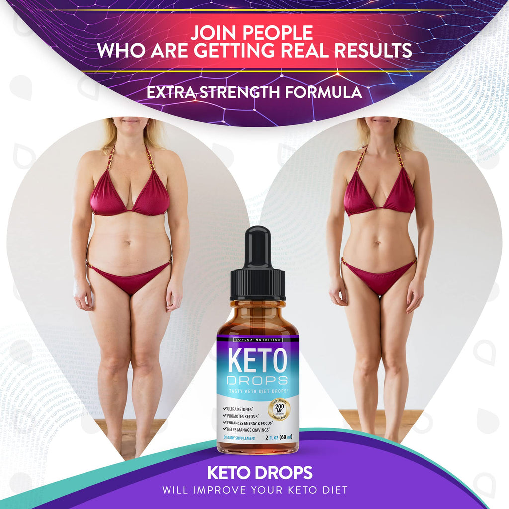 Keto Diet Drops Weight Loss Ketogenic Supplement - Premium Fat Burner Formula