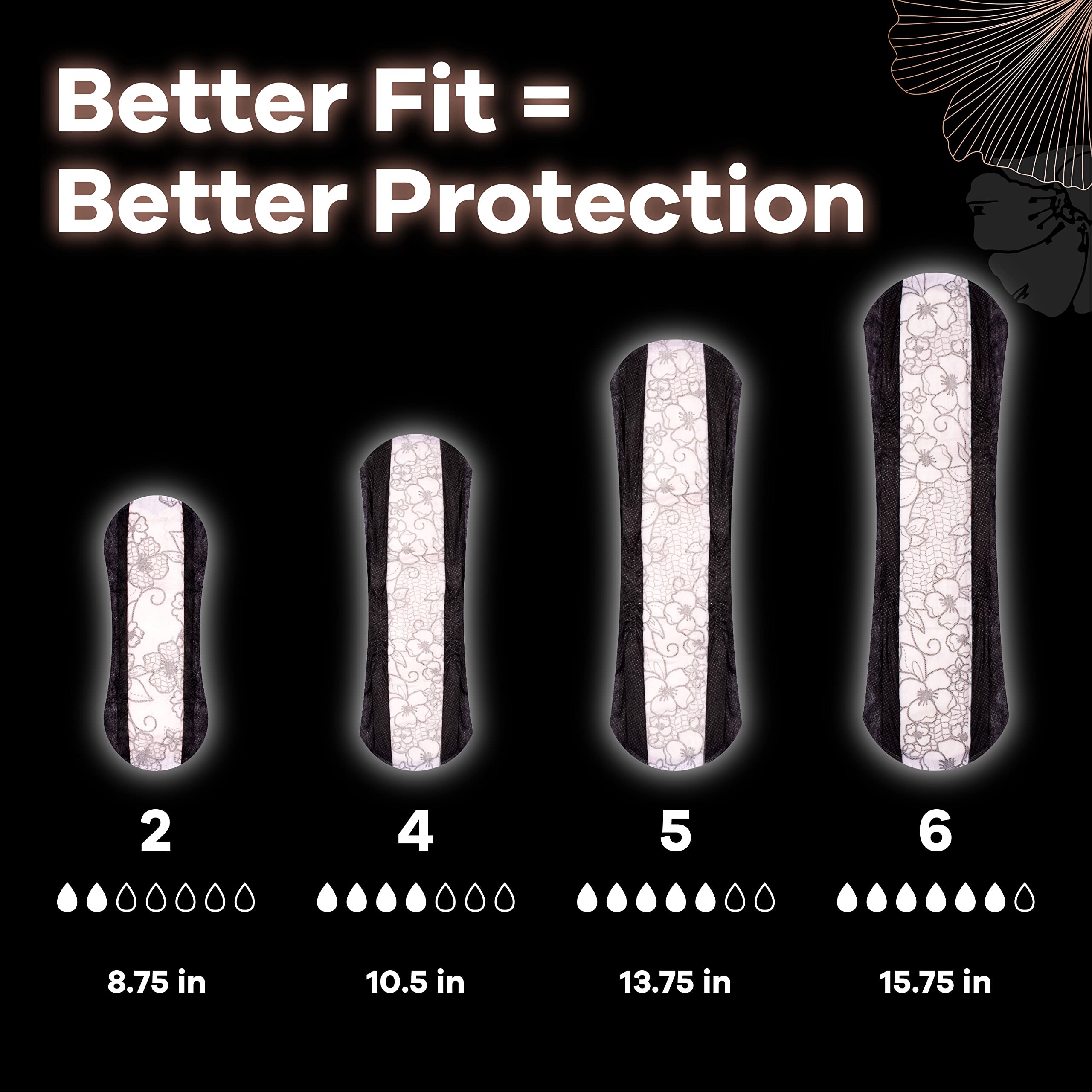 Always Discreet Boutique Adult Incontinence & Postpartum Liners For Women, Size 2, Very Light Always Discreet